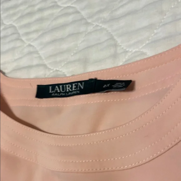 Ralph Lauren Light Pink Blouse with Stripe Accents - Picture 2 of 3